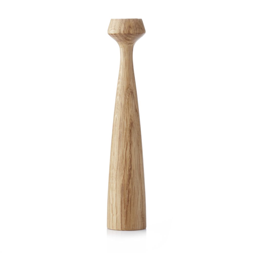Blossom Lily ljusstake 24,5 cm, Oiled oak