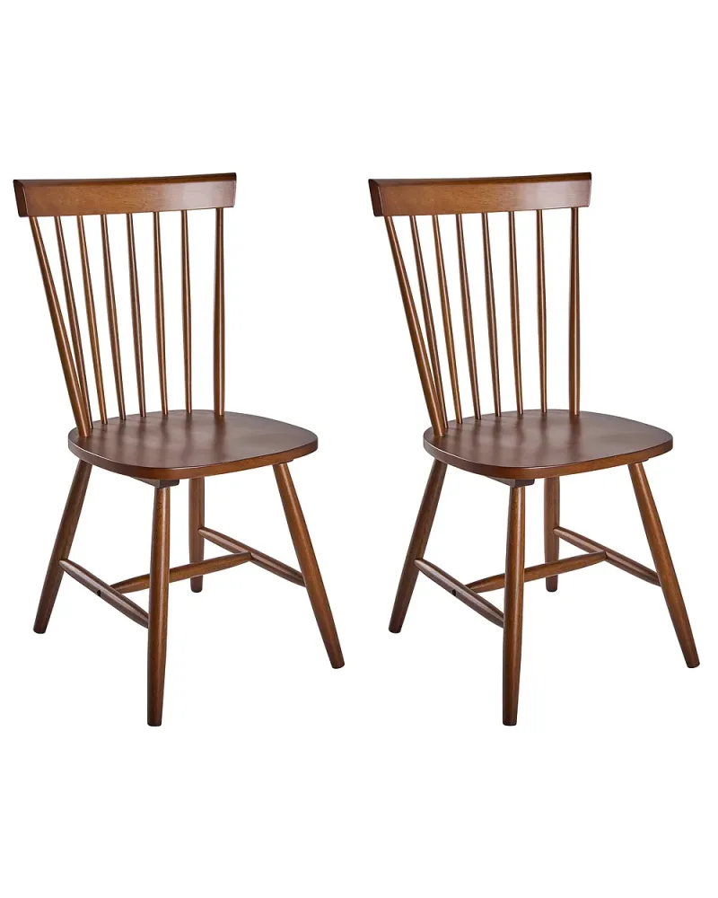 Set med 2 matstolar BURGES Trä Brun