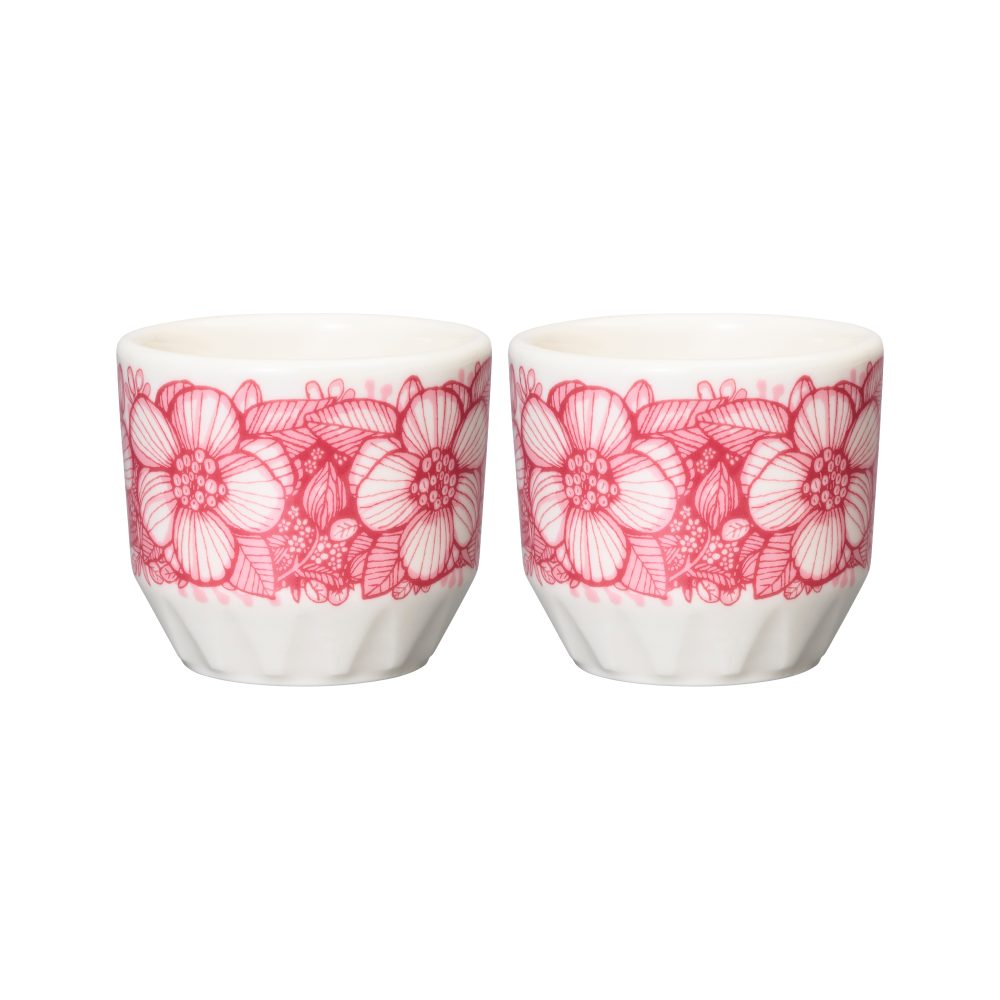 Huvila äggkopp 2-pack, Rosa-vit