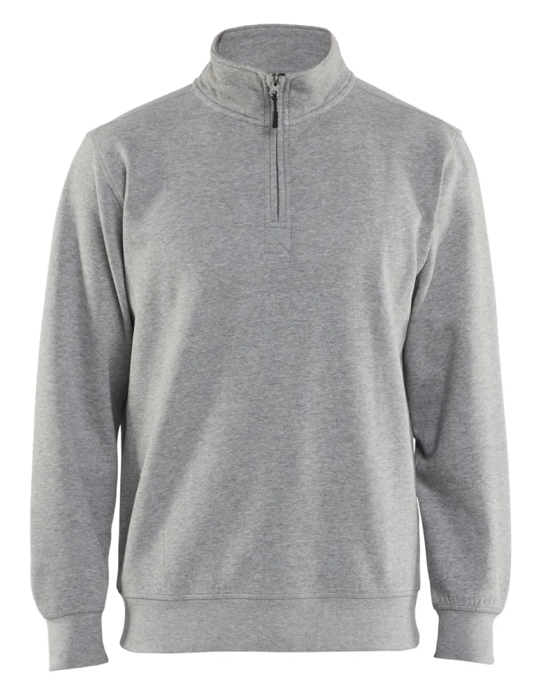 Blåkläder 336511579000L Tröja gråmelerad, halvzip L - Bild 2
