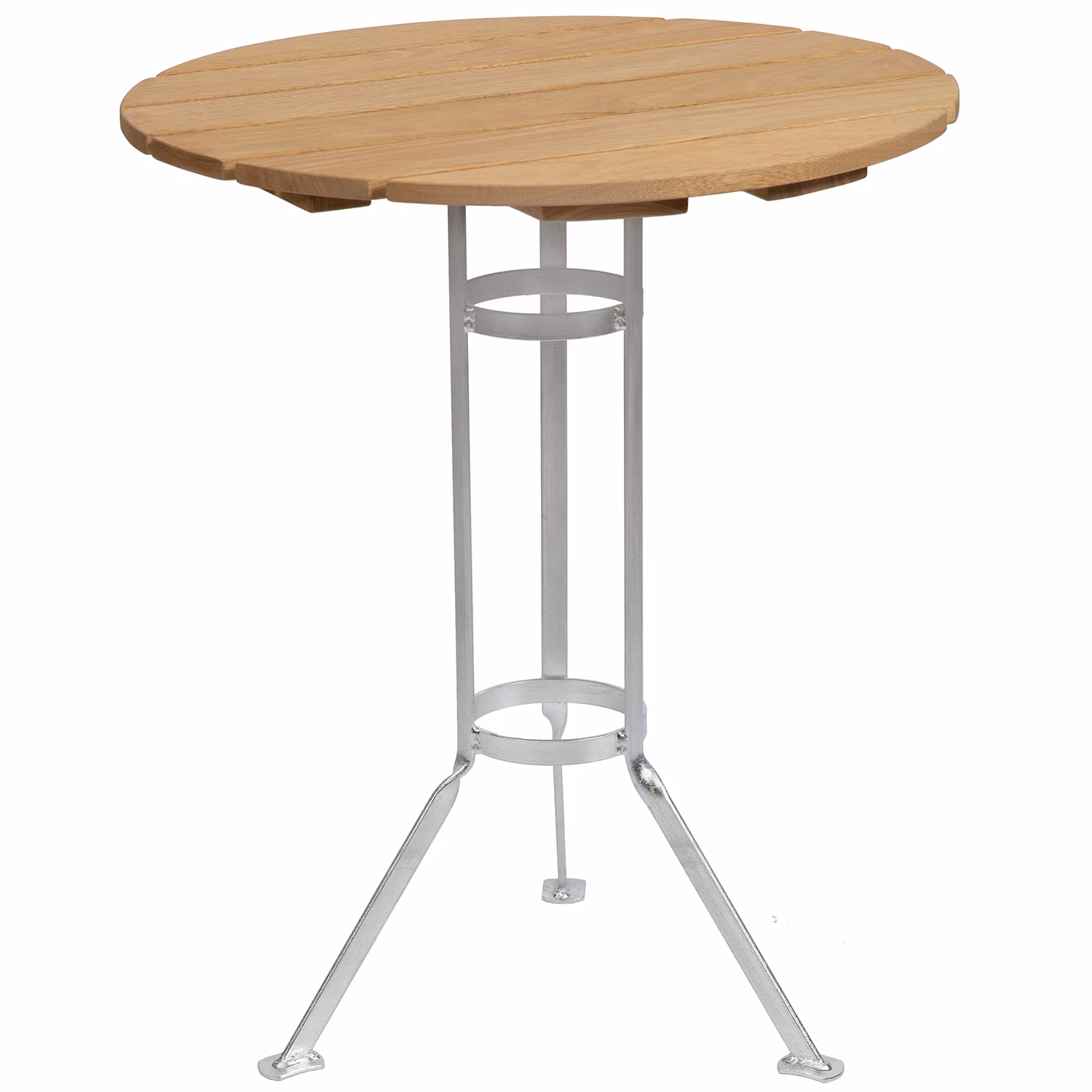 Bryggeribord Ø60 cm, Oljad Ek / Varmförzinkat Stål