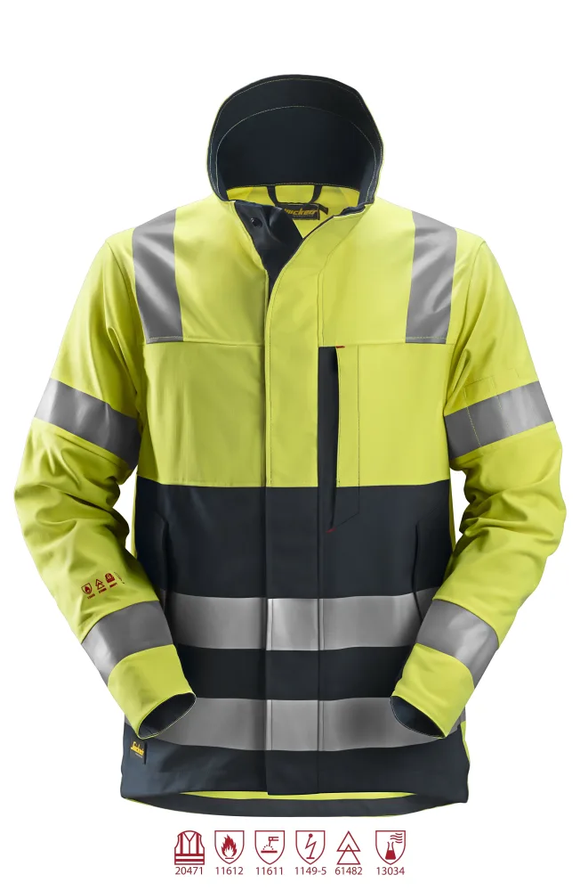 Snickers Workwear 1561 ProtecWork Jacka varsel, marinblå/gul XL
