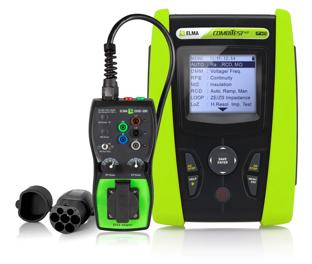 HT Instruments 422/EVSE-200 Installationsprovare för elbilsladduttag, med testadapter