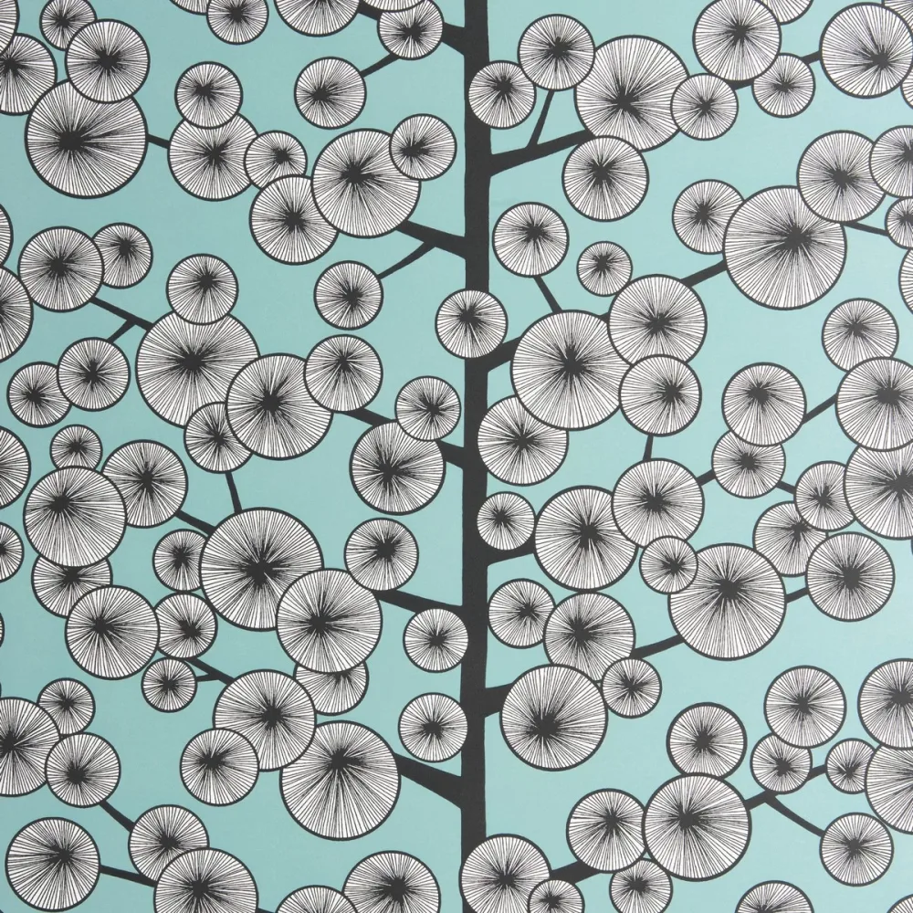 Kinfolk Cotton Tree Sky Blue Misp1239 Turkos Tapet - Midbec | Stuvbutiken - Bild 2