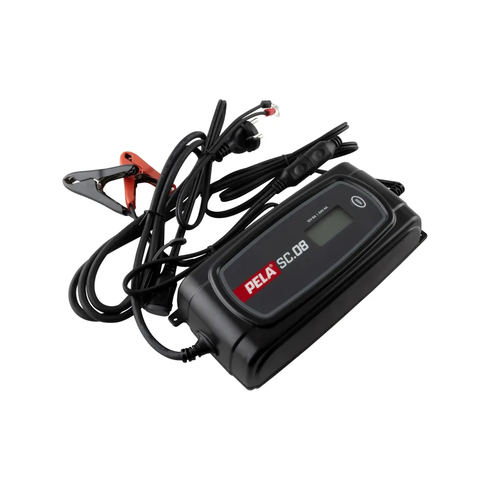 PELA 544068 Batteriladdare 12 V, 8 A/24 V, 4 A