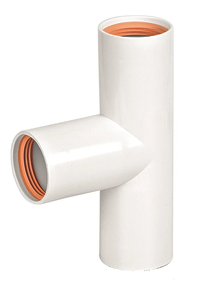 Faluplast 2316120 T-rör 3 muffar, med gummitätning 40 mm - Bild 2