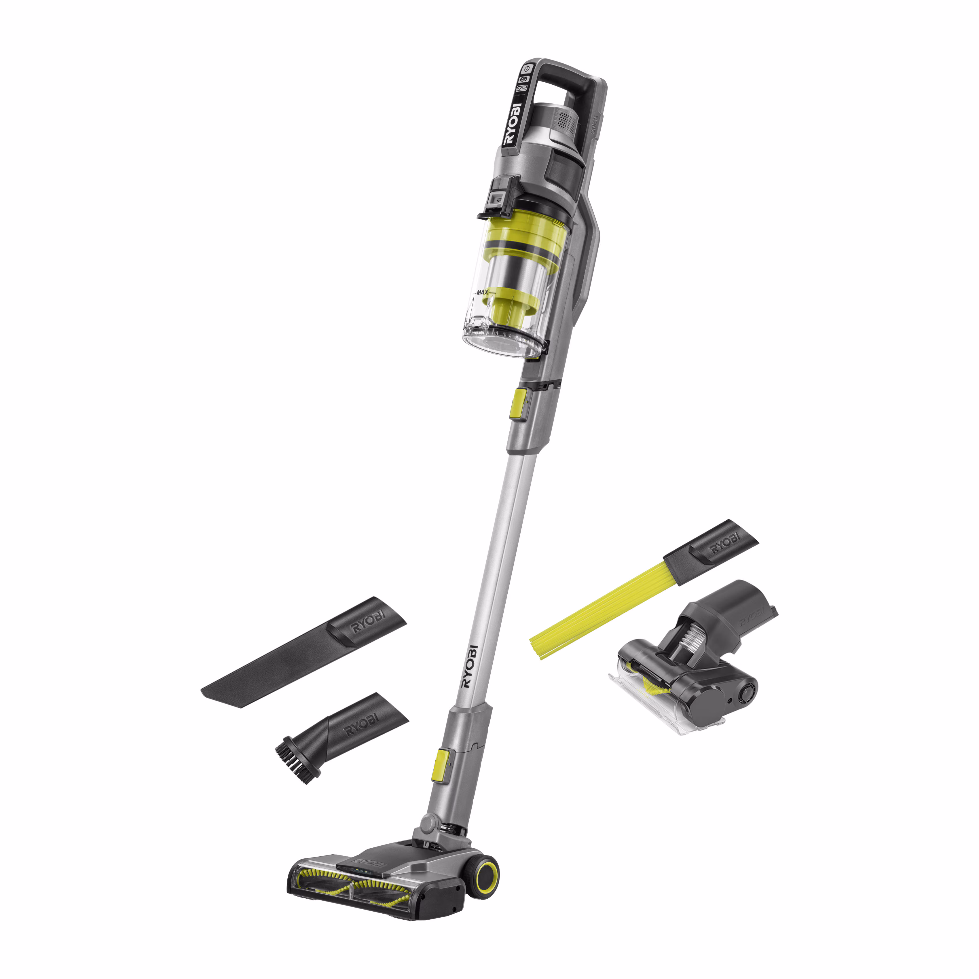 Kjøp Ryobi Skaftdammsugare startkit 18V, RSVS18-1X40GL, inkl. 4,0 ah batteri & laddare