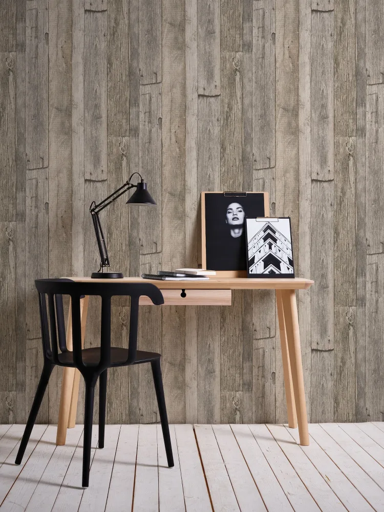 Living Walls Best of Wood´n Stone III T9312 Tapet Grå/brun