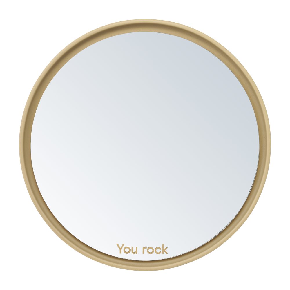 Mirror Mirror bordsspegel Ø21 cm, Beige
