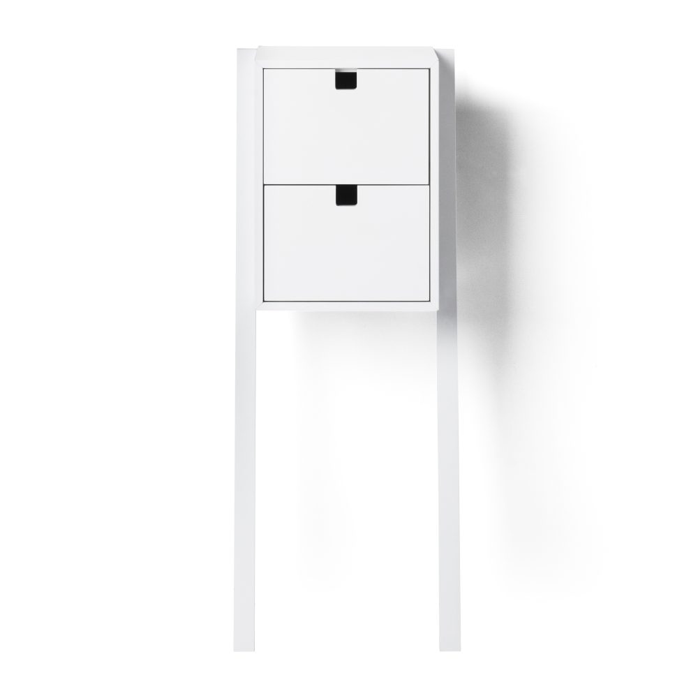 Square säng- och hallhylla, Vit