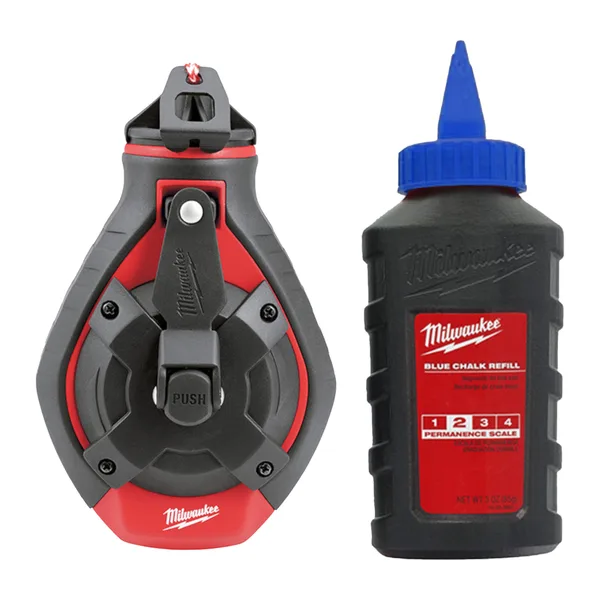 Milwaukee 4932498391 Snörslåset kraftig, med krita Röd