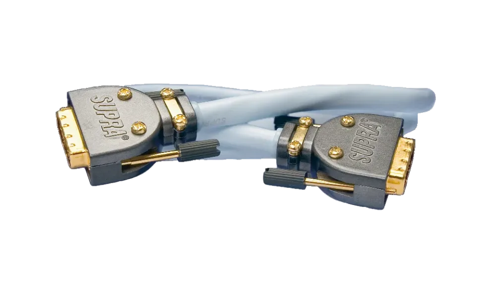 SUPRA 1001101185 Patchkabel 2 x DVI, hane/hane 1 m