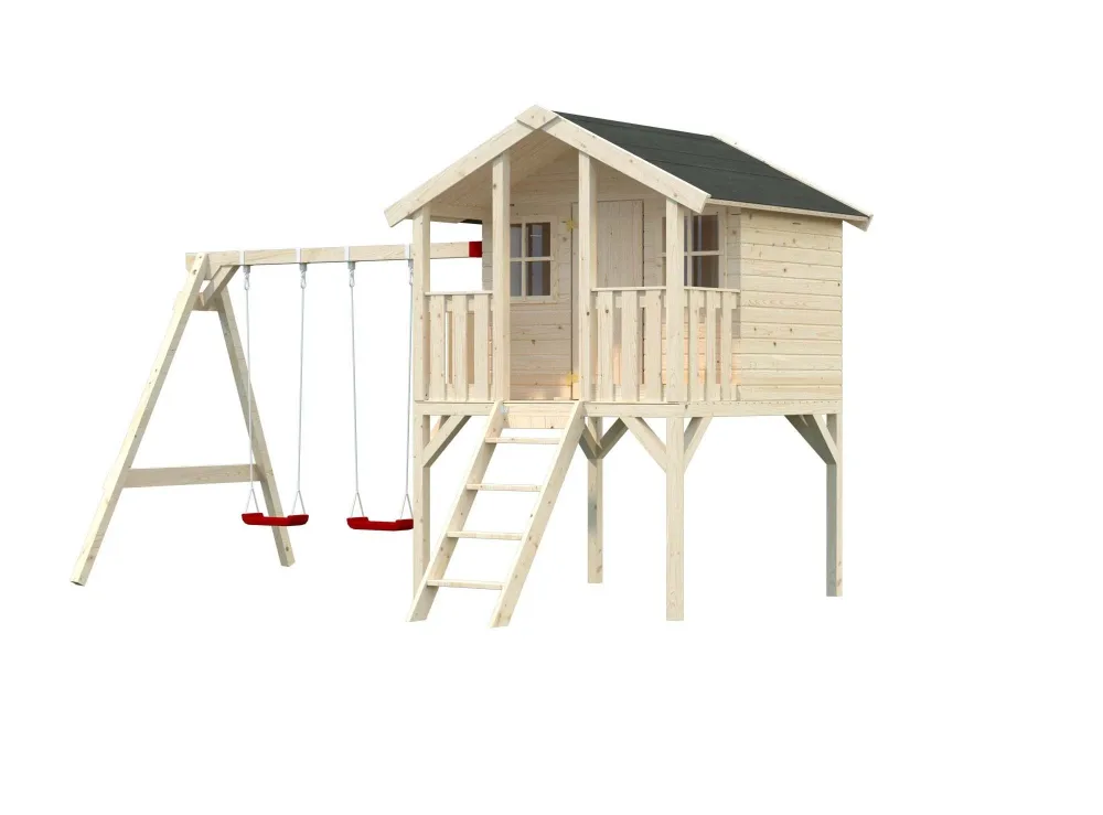 Palmako Toby Lekstuga 2,2 m²/inv. 2,1 m², med gungställning, obehandlad