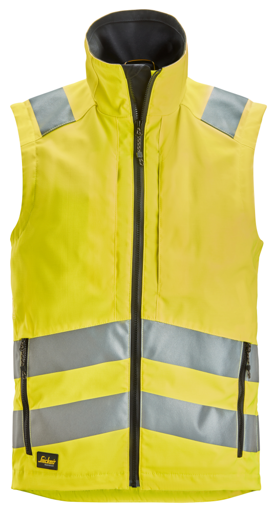 VÄST SNICKERS WORKWEAR HV KL1/2 VARSELGUL STL XS