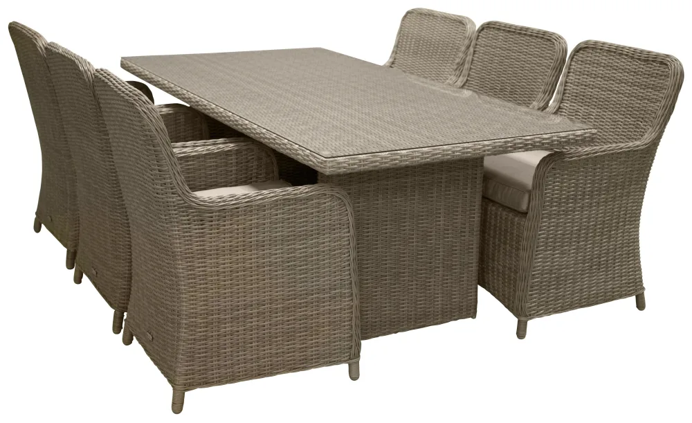 Venture Home Wembley 5290-067 Matgrupp bord, stolar, beige/natur