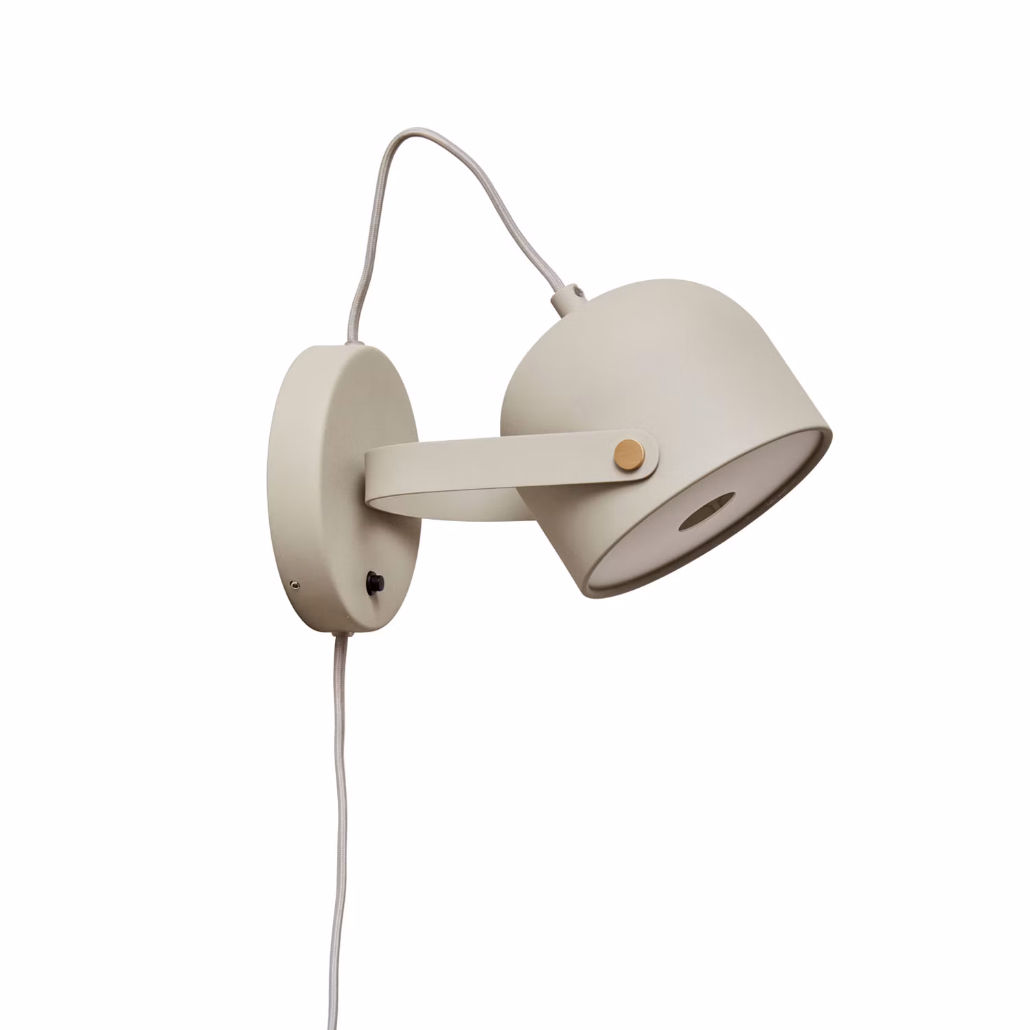 Svejk 13 Vägglampa, Beige/Mässing