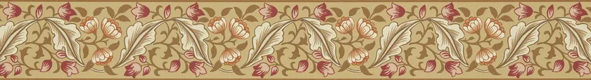 Morris & Co - Bluebell & Peony Border Gold Madder