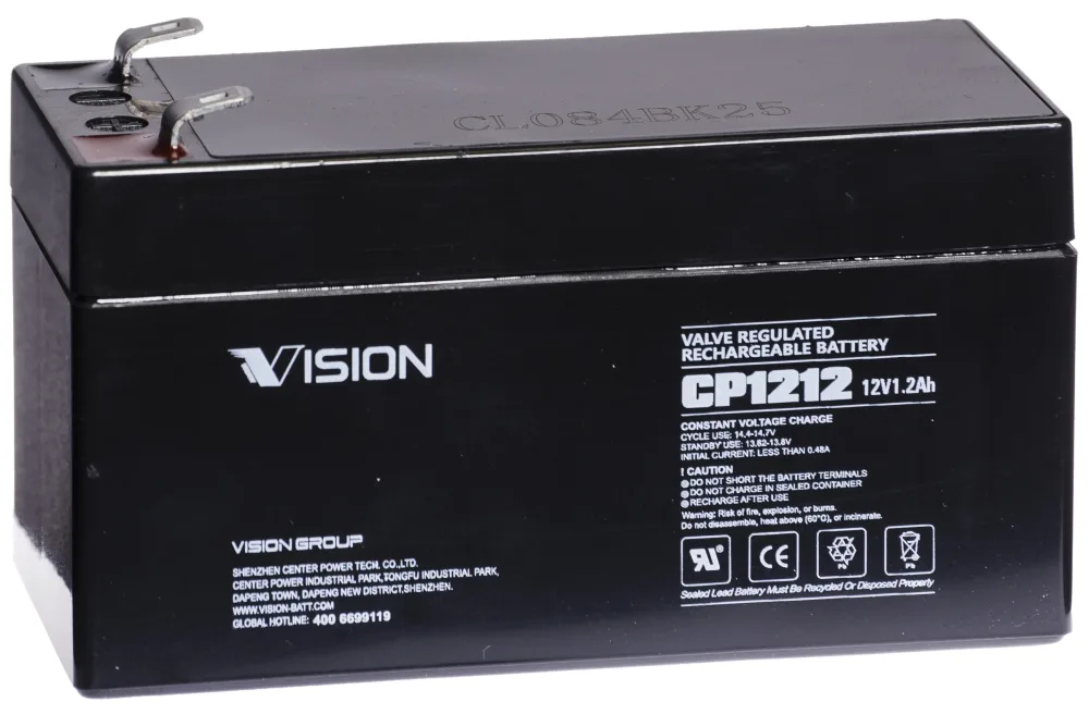 Vision CP1212 Batteri 12V 1.2 Ah