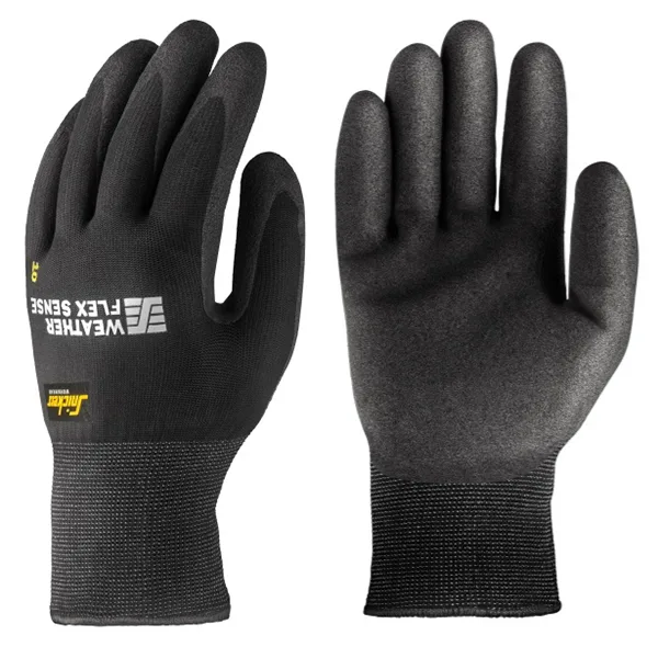 Snickers Workwear 9319 Weather Flex Sense Handske svart/svart 11