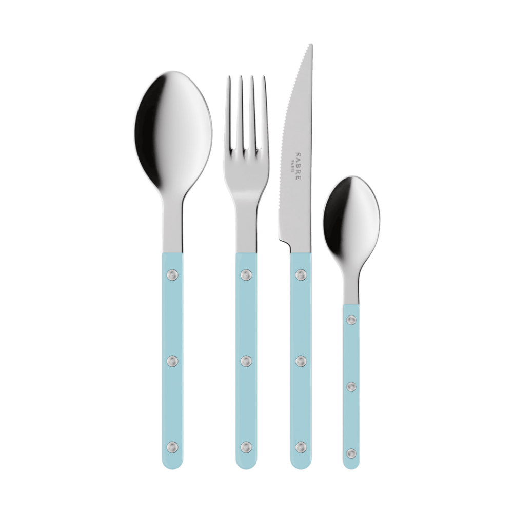 Bistrot solid bestickset 4 delar, Pastel blue