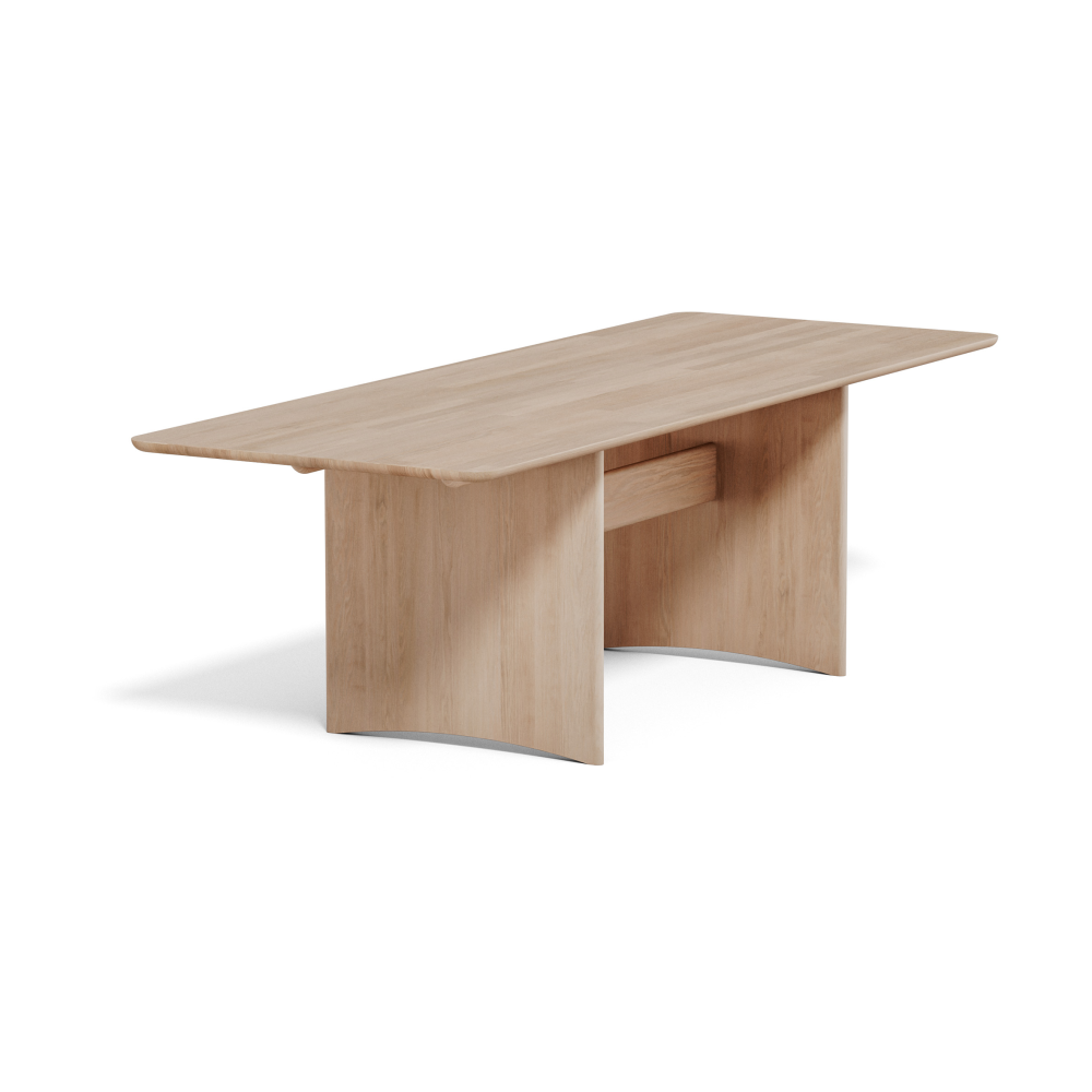 Alt bord 90x245 cm ek, Ljus mattlack
