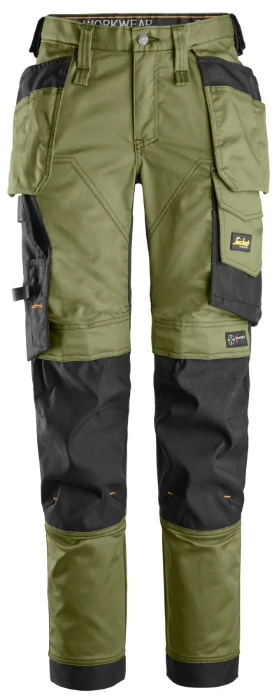 Snickers Workwear 6247-3104 Arbetsbyxa khakigrön/svart 34