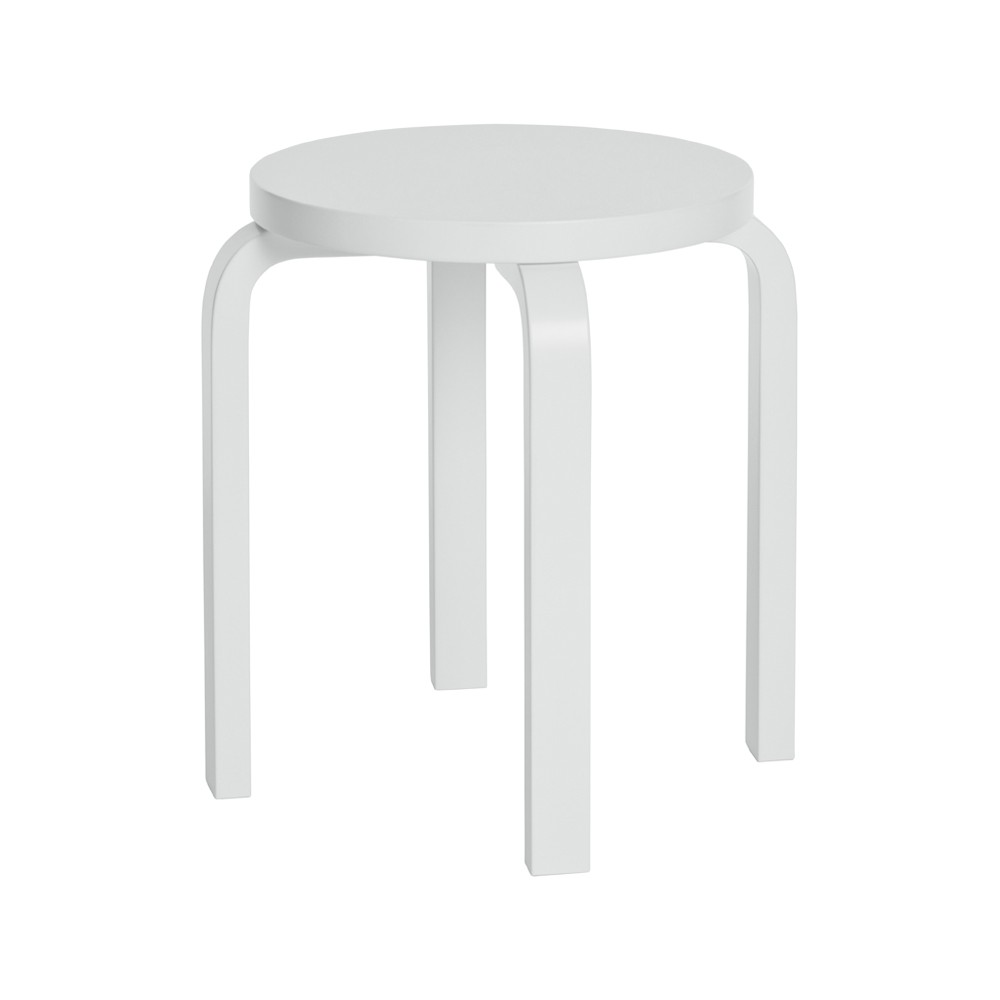 Stool E60 pall 4 st ben, Vit lack