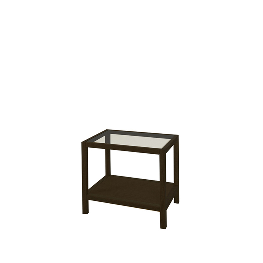 2000 lampbord, ek mörk bets, 1 glasskiva