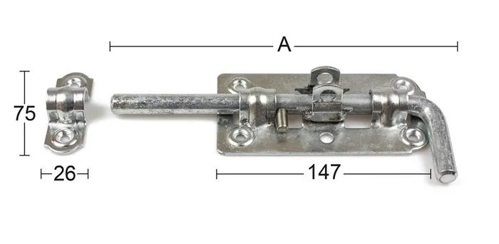 SKJUTREGEL 230 MM VARMGALV