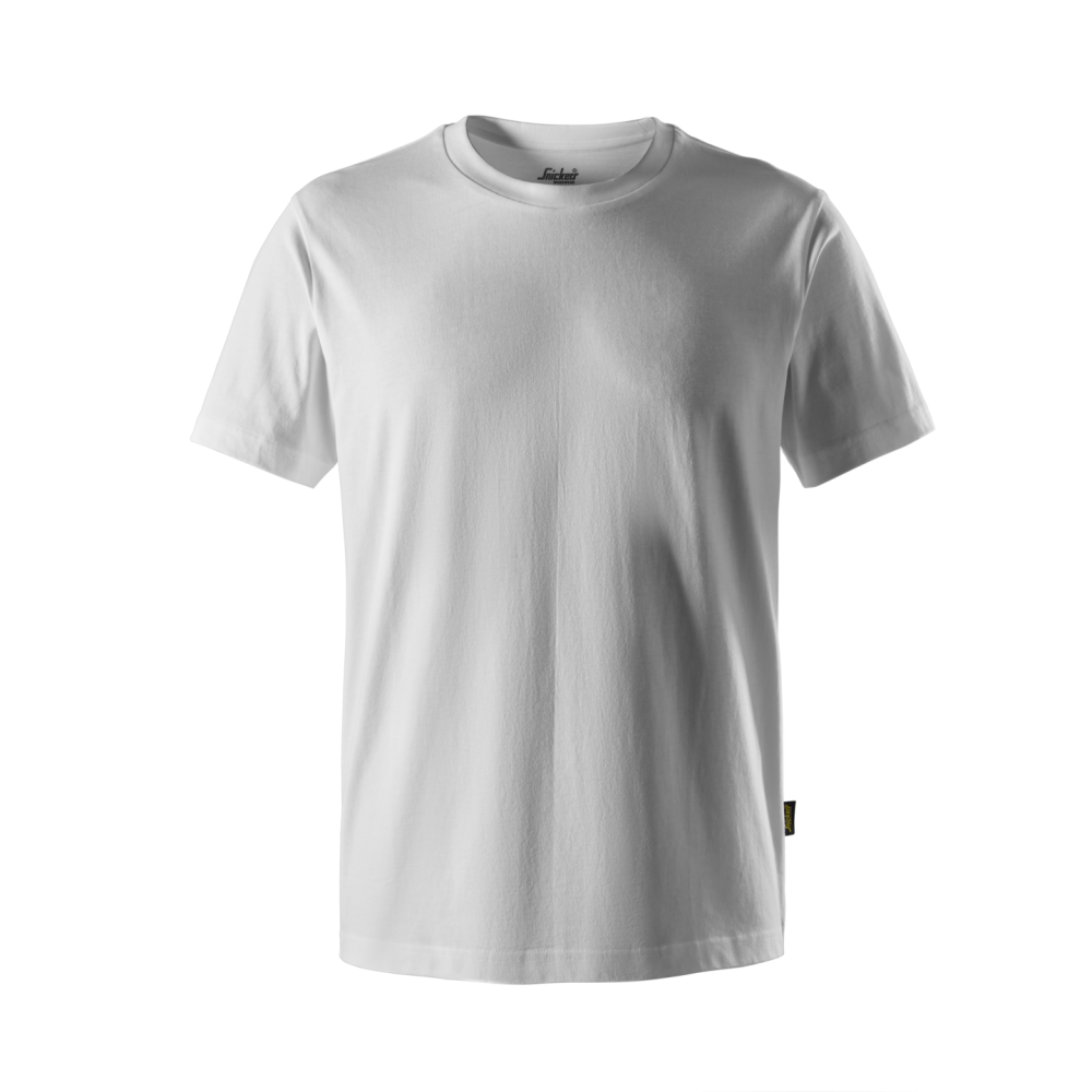 T-SHIRT KLASSISK BOMULL VIT STL S