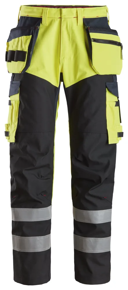 Snickers Workwear 6265 Arbetsbyxa varsel, gul/marinblå 56