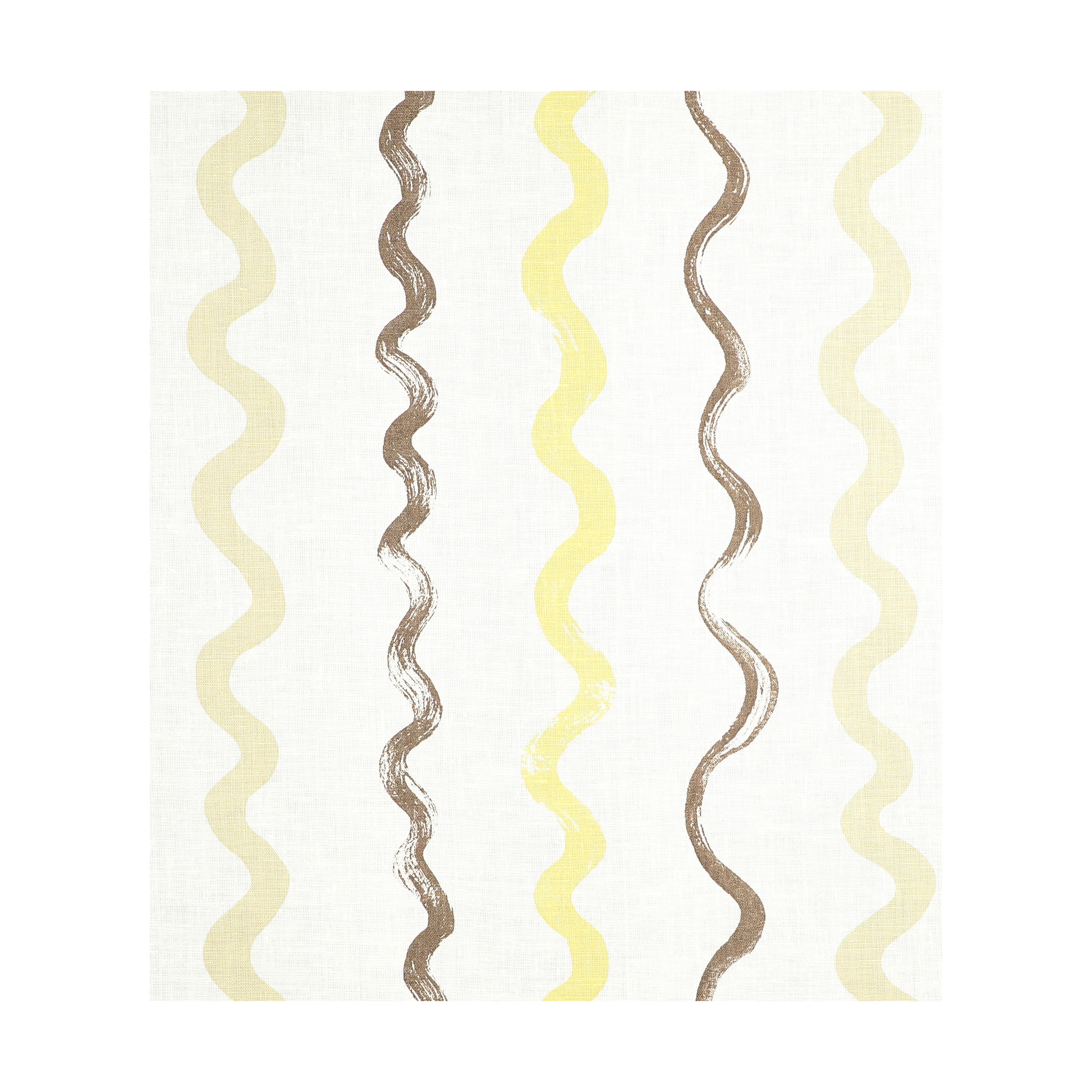 Randig tyg, White-yellow