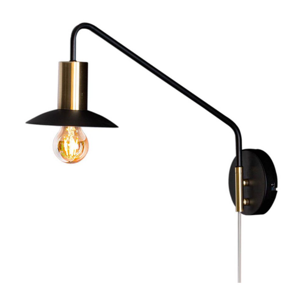 Quinn vägglampa kort, Mattsvart