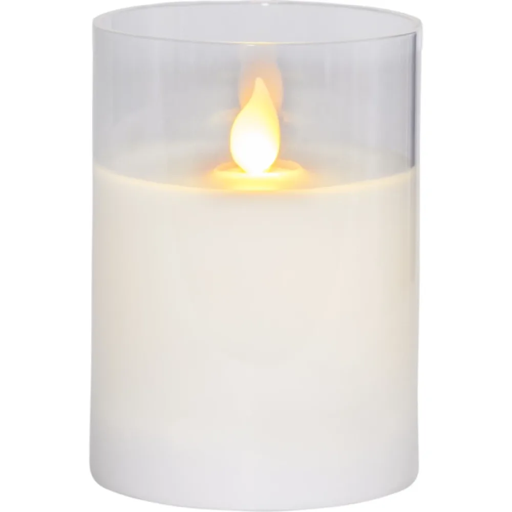 Led Blockljus M-twinkle Vit, 100mm