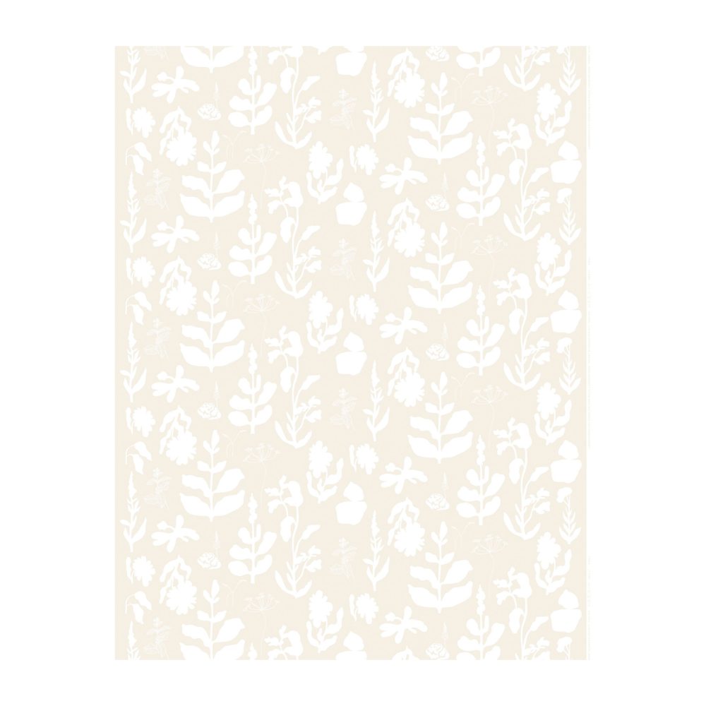 Elokuun Varjot tyg bomullsvoile, Beige-vit
