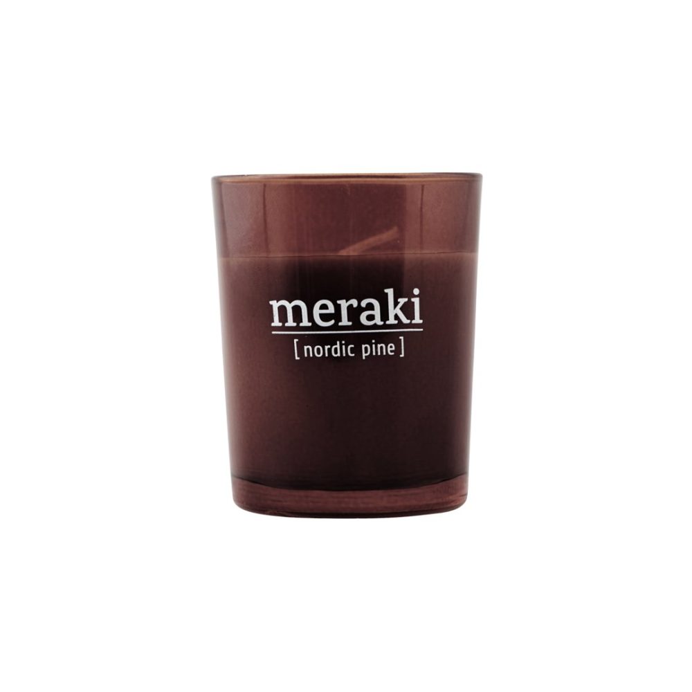 doftljus brunt glas 12 timmar, Nordic pine