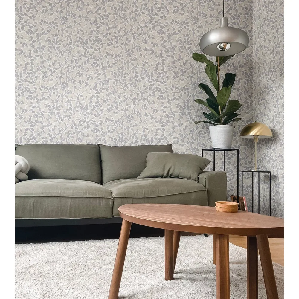 Klara o Tove Magnolia 26008 Ljusgrå Tapet - Midbec | Stuvbutiken