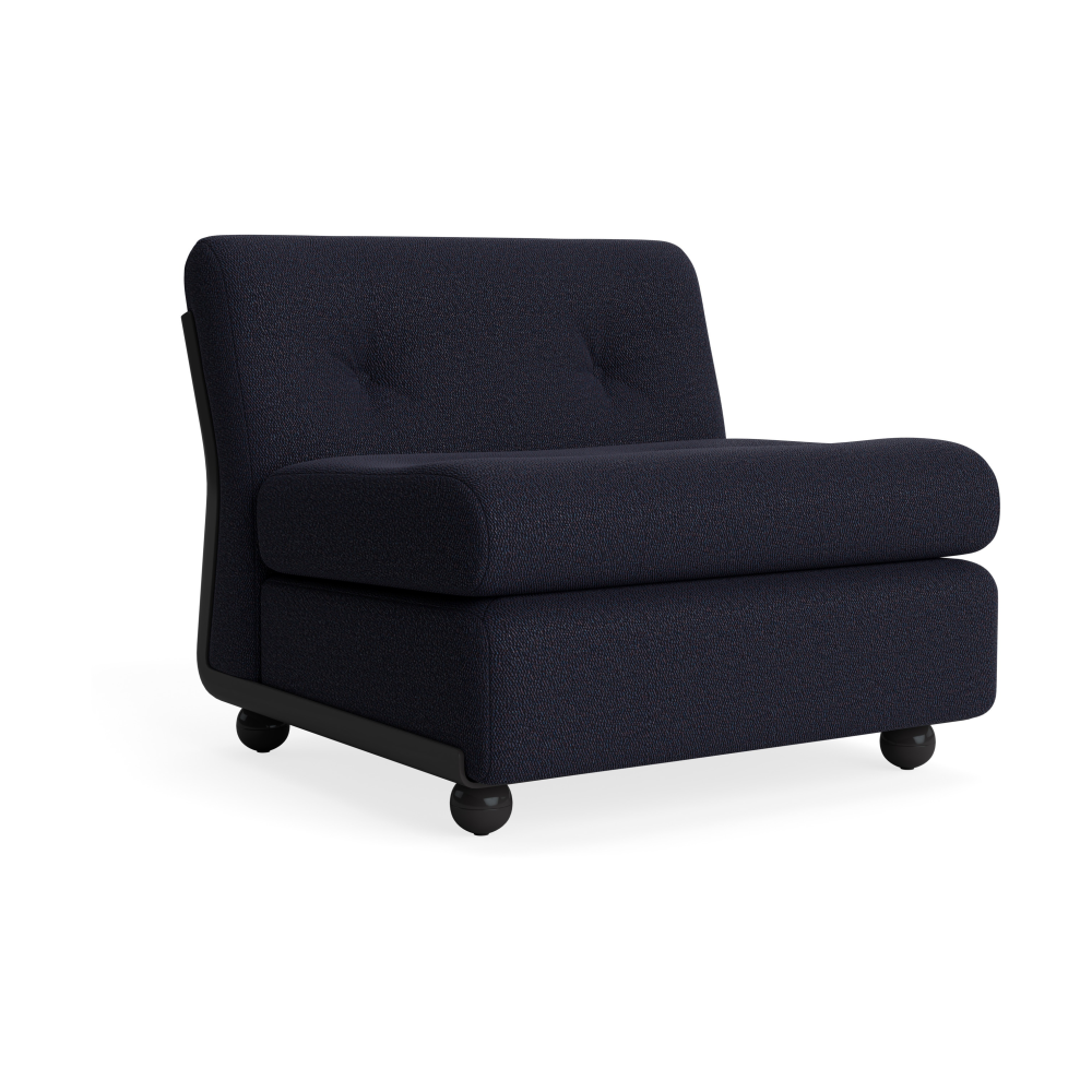 Amanta soffmodul, Anthracite-turf blue red mélange, 1-sits/fåtölj
