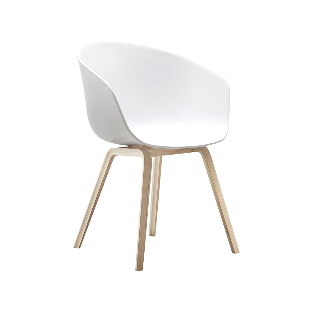 About a Chair 22 stol, White, såpade ekben