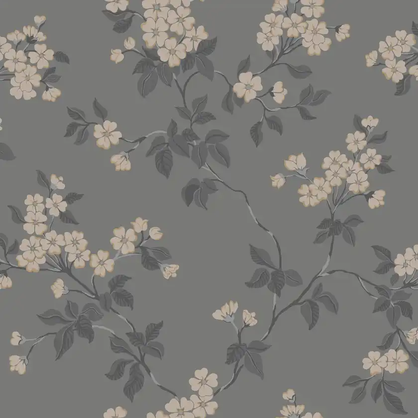 Duro - Karin, Mörkgrå Blommor&Blad