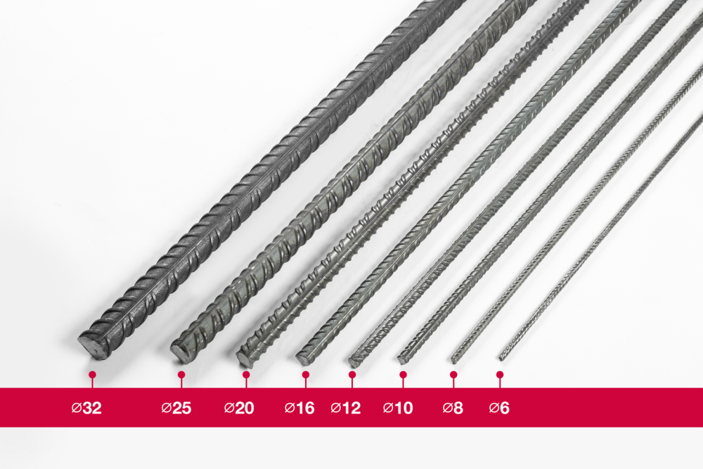 ARMERINGSSTÅL 10MM L=2M (1,23) K500C-T 1,23 KG/ST RÖD