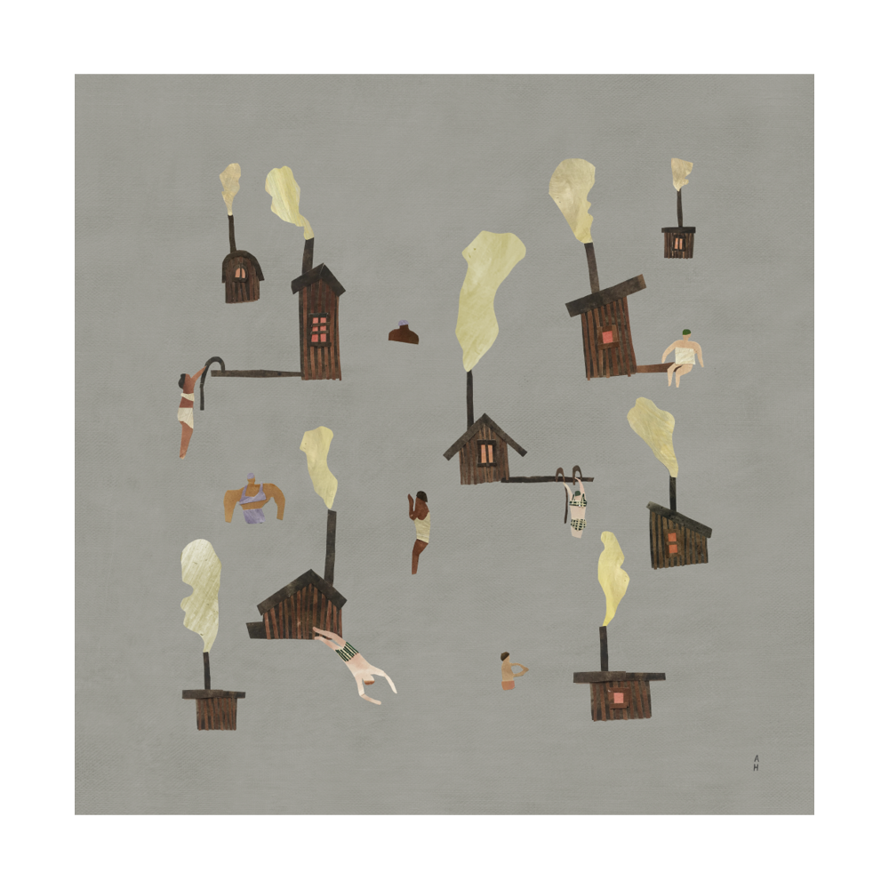Sauna poster, 50x50 cm