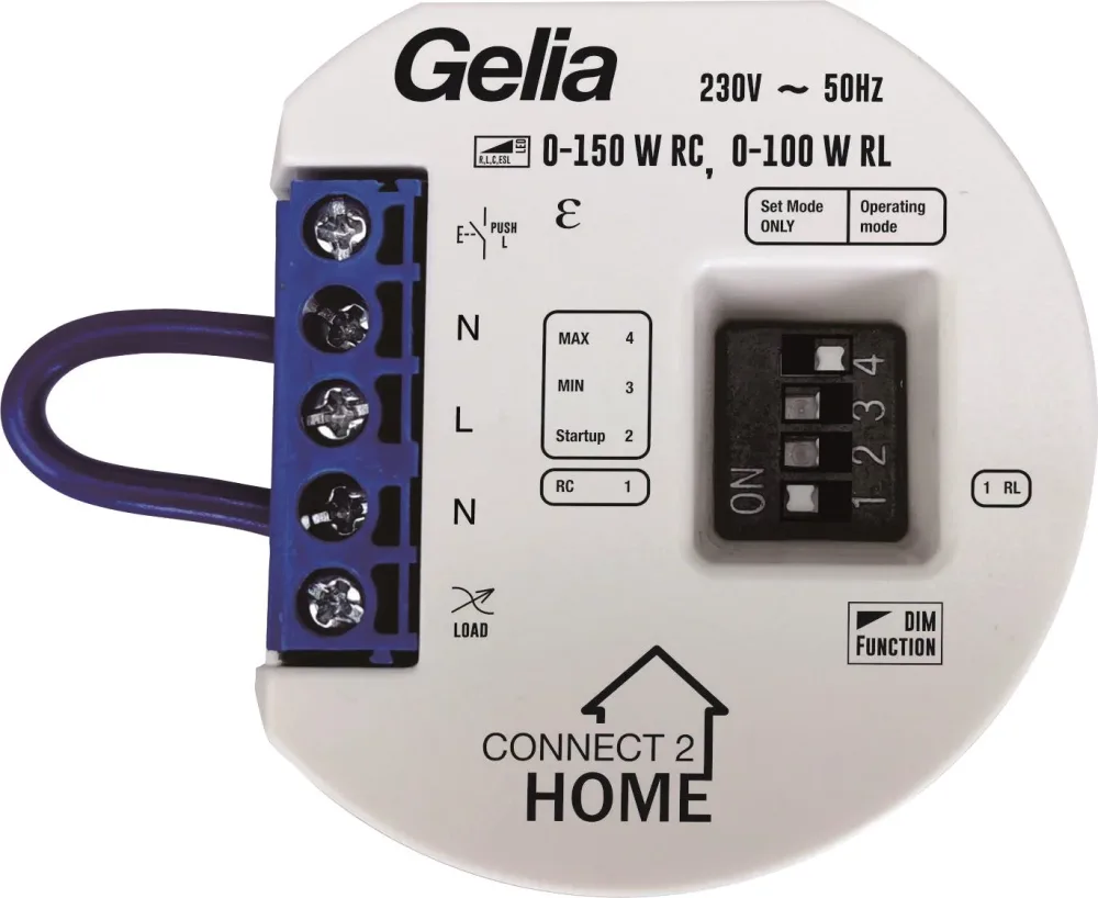Gelia Connect 2 Home Dimmerpuck 3-tråd, 0-150 W LED