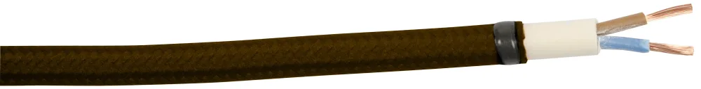 Gelia 4070910081 Textilkabel SKK, 2X0.75, 25 m bobin Svart