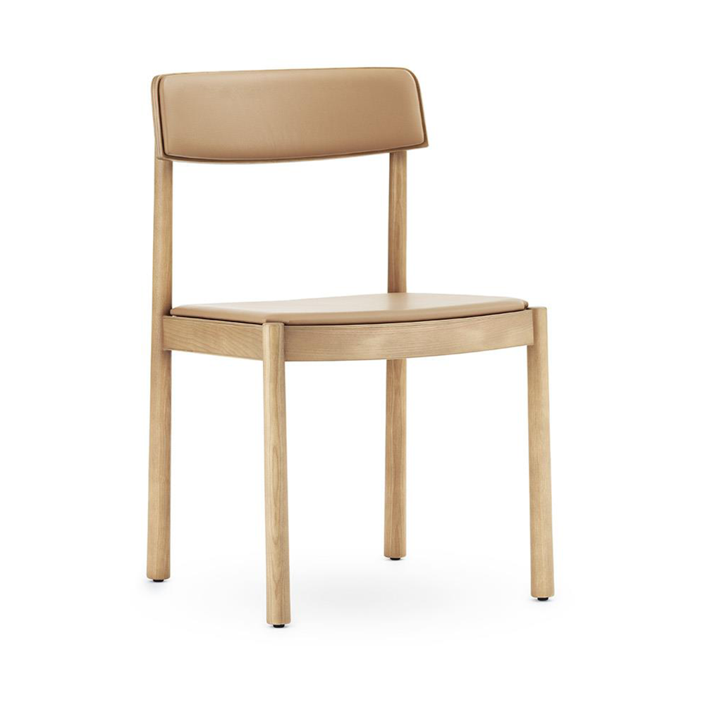 Timb stol med dyna, Tan/ Ultra Leather - Camel