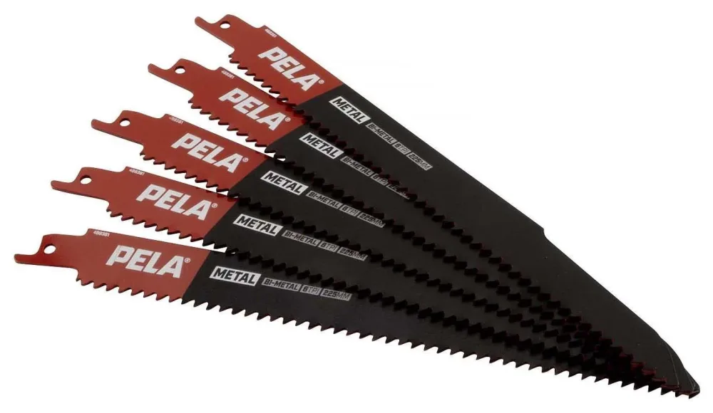 PELA 488381 Tigersågblad 225 mm, 6 TPI, 5-pack