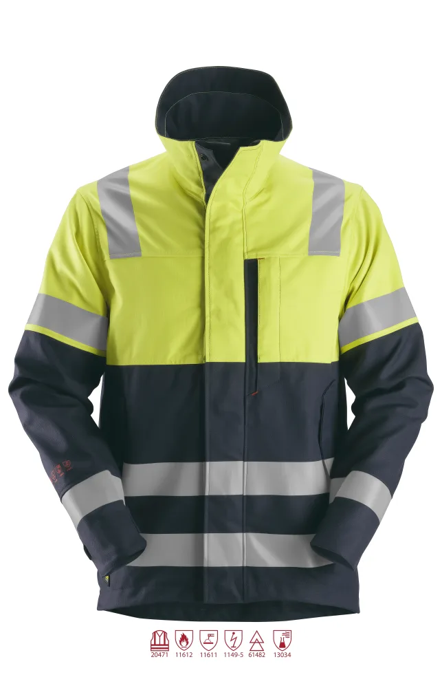 Snickers Workwear 1560 ProtecWork Jacka varsel, marinblå/gul L