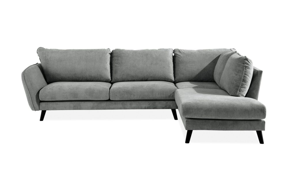 Trend Lyx 4-sits Högervänd L-formad Schäslongsoffa i Tyg