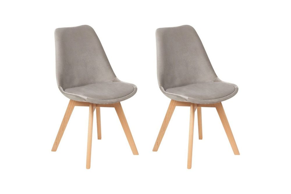 Matsalsstol Dakota Ii set om 2 Beige-Ljust Trä