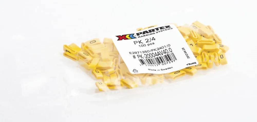 Partex PA2401/BLANK Kabelmärkning blank, Ø4-10 mm, 100-pack